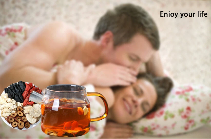 A couple relaxing with a cup of herbal tea