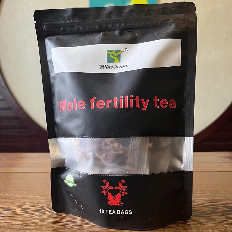 Close-up of the WinStown Male Fertility Tea pack
